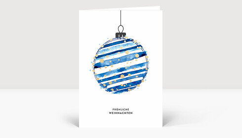 Weihnachtskarte Funkelnd Blau