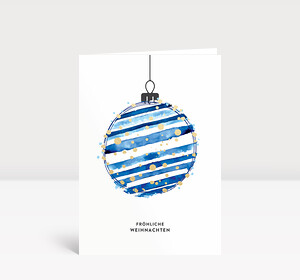 Weihnachtskarte Funkelnd Blau