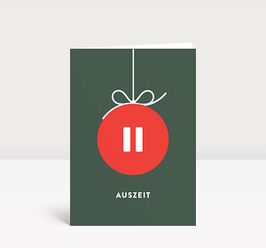 Weihnachtskarte Auszeit Grün