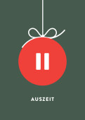 Weihnachtskarte Auszeit Grün