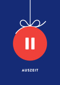 Weihnachtskarte Auszeit Blau