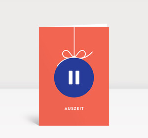 Weihnachtskarte Auszeit Orange