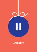Weihnachtskarte Auszeit Orange