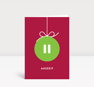 Weihnachtskarte Auszeit Rot