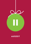 Weihnachtskarte Auszeit Rot
