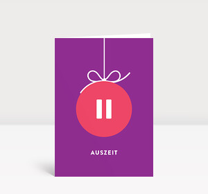 Weihnachtskarte Auszeit Violett