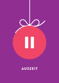 Weihnachtskarte Auszeit Violett
