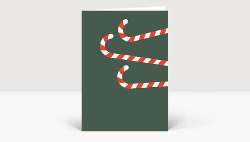Weihnachtskarte Zuckerstangen