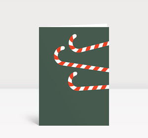 Weihnachtskarte Zuckerstangen