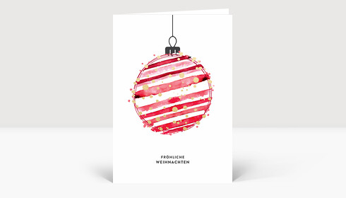 Weihnachtskarte Funkelnd Rot