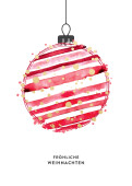 Weihnachtskarte Funkelnd Rot