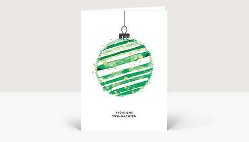 Weihnachtskarte Funkelnd Grün