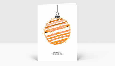 Weihnachtskarte Funkelnd Orange