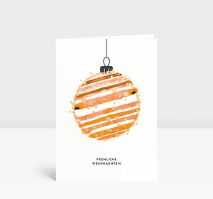 Weihnachtskarte Funkelnd Orange