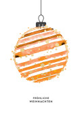Weihnachtskarte Funkelnd Orange