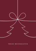 Weihnachtskarte Geschenkbaum Rot