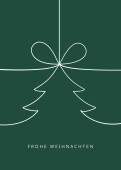 Weihnachtskarte Geschenkbaum Grün