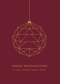 Weihnachtskarte Baumkugel Rot