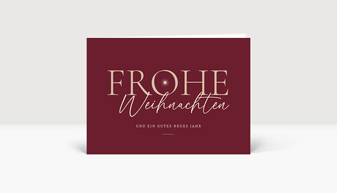 Weihnachtskarte Festliche Grüße Rot