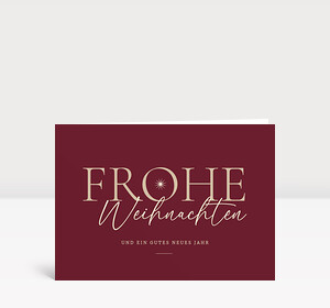 Weihnachtskarte Festliche Grüße Rot