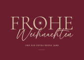 Weihnachtskarte Festliche Grüße Rot