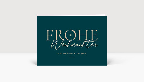 Weihnachtskarte Festliche Grüße Tiefpetrol