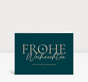 Weihnachtskarte Festliche Grüße Tiefpetrol