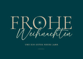 Weihnachtskarte Festliche Grüße Tiefpetrol