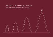 Weihnachtskarte Gemeinsam wachsen rot