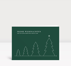 Weihnachtskarte Gemeinsam wachsen grün