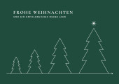 Weihnachtskarte Gemeinsam wachsen grün