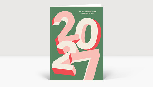 Weihnachtskarte Aufbruch 2027 Grün