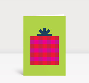 Weihnachtskarte Schöne Bescherung Rot-Pink