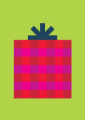 Weihnachtskarte Schöne Bescherung Rot-Pink