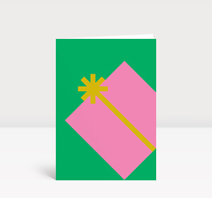 Weihnachtskarte Schön in Pink verpackt