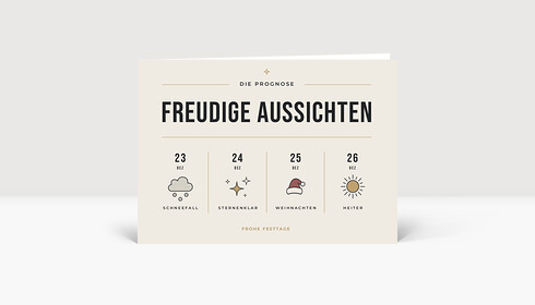 Weihnachtskarte Freudige Aussichten