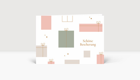 Weihnachtskarte Schöne Bescherung