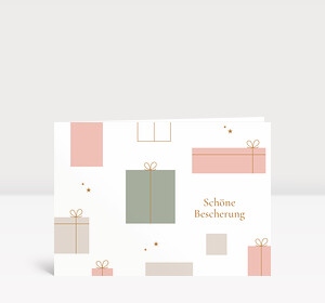 Weihnachtskarte Schöne Bescherung
