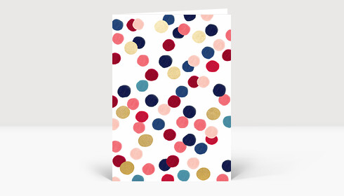 Weihnachtskarte Merry Dots Blau