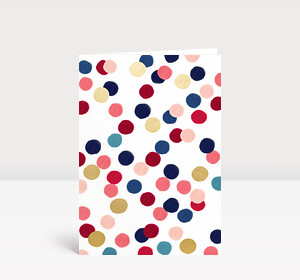 Weihnachtskarte Merry Dots Blau