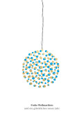 Weihnachtskarte Goldgetupft Blau