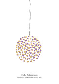 Weihnachtskarte Goldgetupft Violett