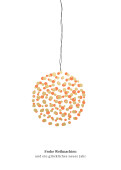Weihnachtskarte Goldgetupft Orange