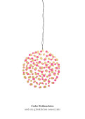 Weihnachtskarte Goldgetupft Pink