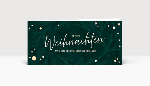 Weihnachtskarte Weihnachtlich Grün