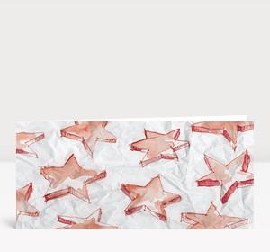 Weihnachtskarte Aquarellsterne rot